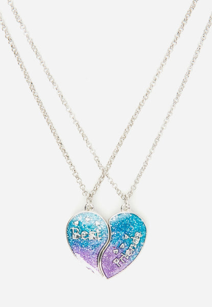 Justice best 2024 friend necklaces