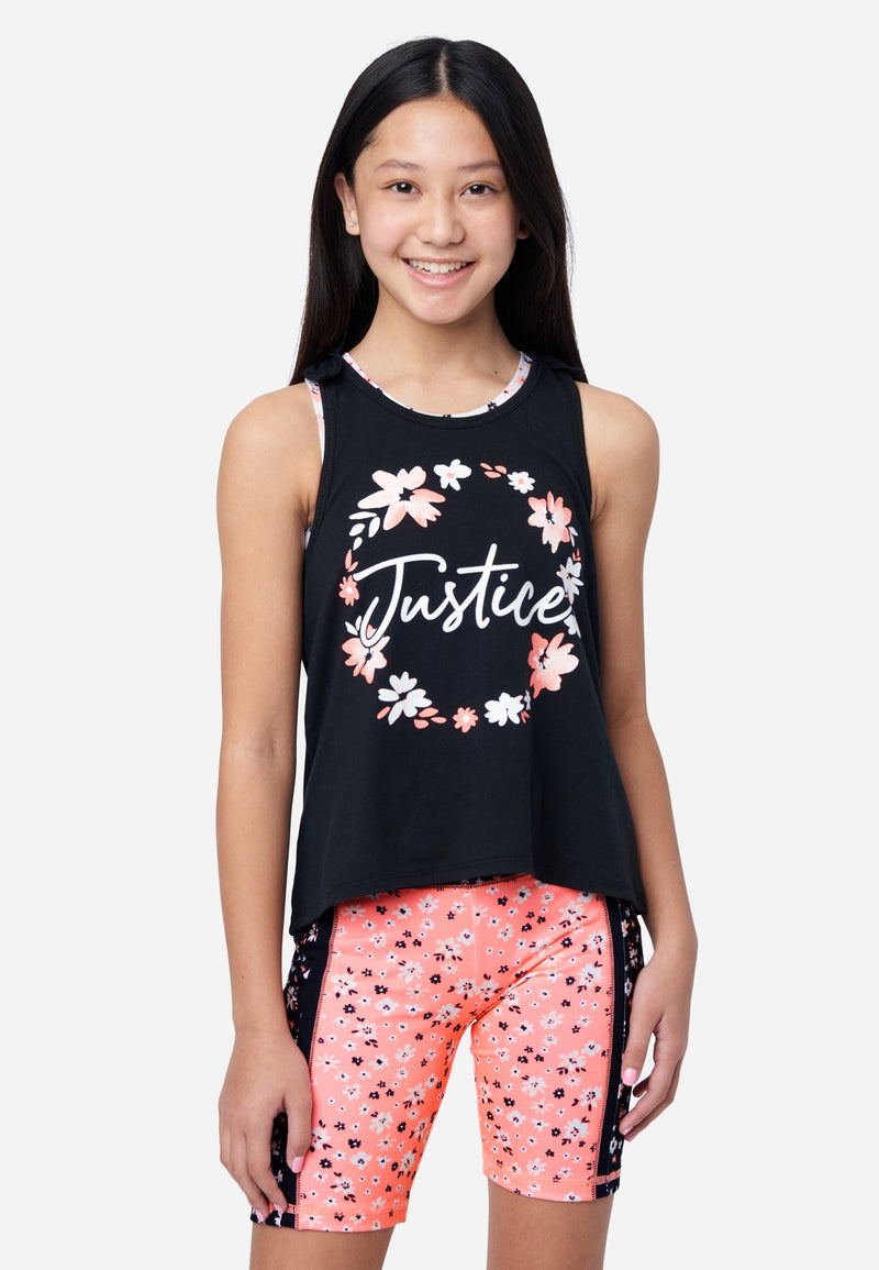 Collection X by Justice Twist Back 2fer Tank Top